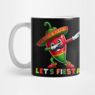 Dabbing pepper Let's Fiesta Cinco De Mayo  Mexican Party Mug